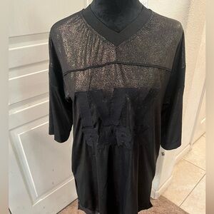 IVY PARK Dress Black Logo Back Metallic‎ Embroidery